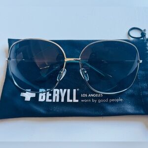 +Beryll Women's Black/Dark Green Sunglasses